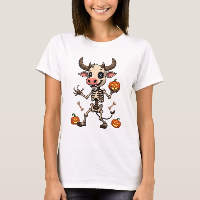 Camiseta Desfile de Vaca Esqueleto (Anverso)