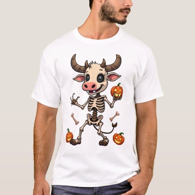 Camiseta Desfile de Vaca Esqueleto (Anverso)