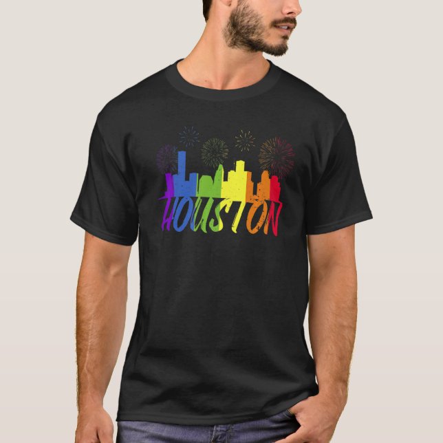 Camiseta Desfile del Orgullo del Orgullo de Houston (Anverso)