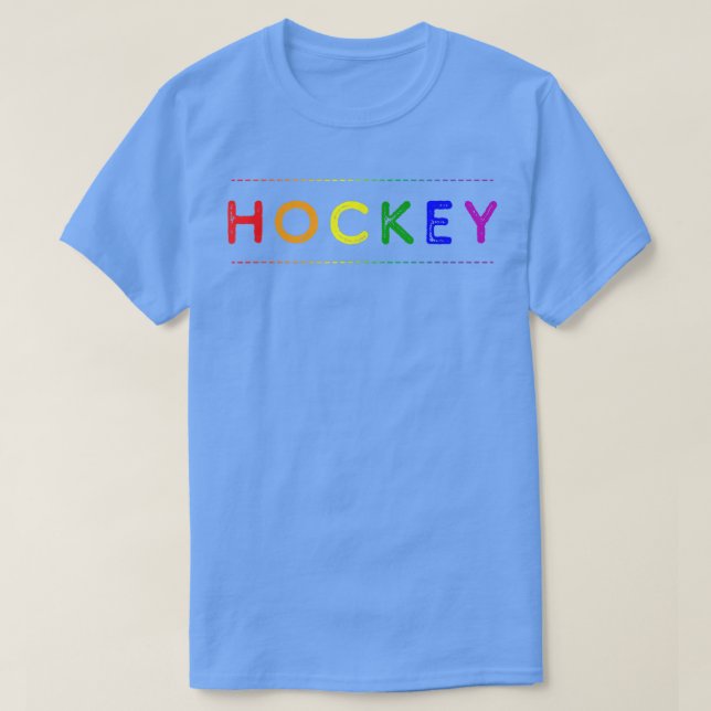 Camiseta Desfile del Orgullo Gay del Mes del Hockey LGBTQ T (Diseño del anverso)