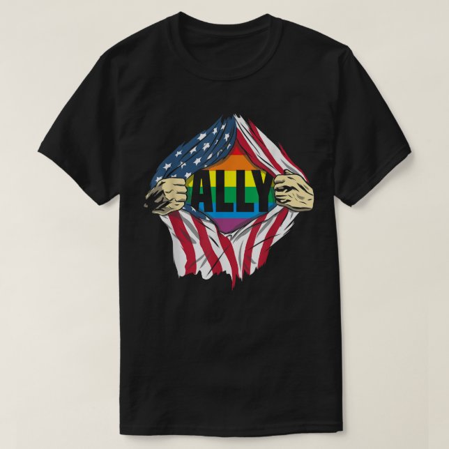 Camiseta Desfile del Orgullo Gay Transgénero del Movimiento (Diseño del anverso)