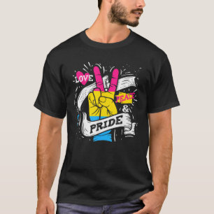 Camiseta Desfile gay de Pan Love Peace Pride Cute LGBTQ
