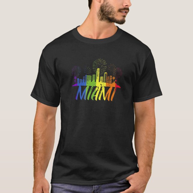 Camiseta Desfile Miami Pride Skyline Pride Miami (Anverso)