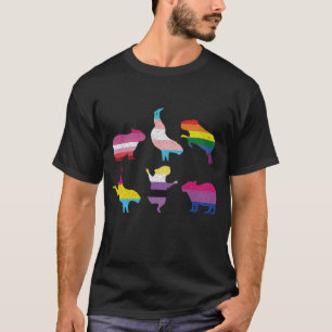 Camiseta Desfile transgénero del cerdo de agua arcoiris LGB