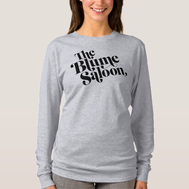 Camiseta desgarbada del logotipo (gris) (Anverso)