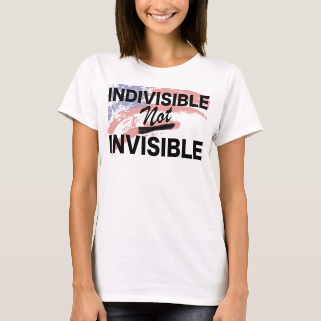 Camiseta desgarbada para mujer no invisible (Anverso)
