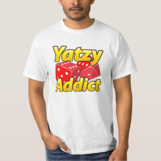 Camiseta ¡Desgaste de la diversión del adicto a Yatzy
