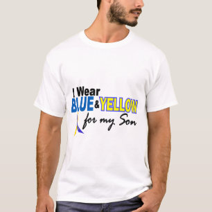 Camiseta Desgaste de Síndrome de Down I azul y amarillo