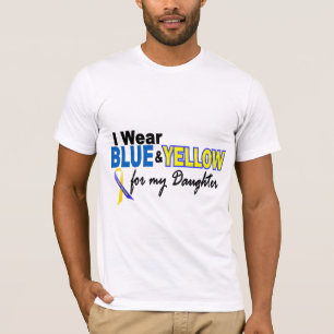 Camiseta Desgaste de Síndrome de Down I azul y amarillo
