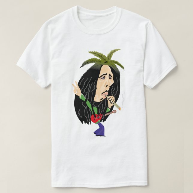 Camiseta desgin bob marly (Diseño del anverso)