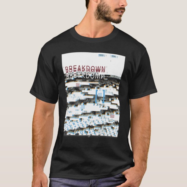 Camiseta Desglose Retro Ordenador Glitch Geek Programador N (Anverso)