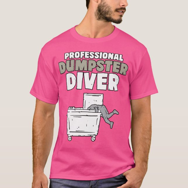 Camiseta Desgraciadamente buceador de basura de buceador de (Anverso)