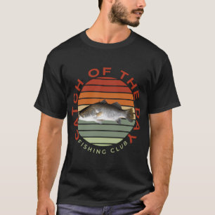 Camiseta ¡Deshazte! Diseño Retro de Pesca de Lubina – F