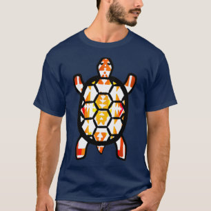 Camiseta Desi de la tortuga de color blanco negro nativo es
