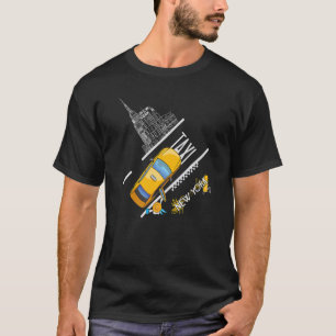 Camiseta Desi gráfico del Ilustracion de taxi de la ciudad 