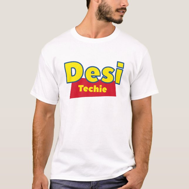 Camiseta Desi Techie, India Tee, Desi Indian Pride (Anverso)