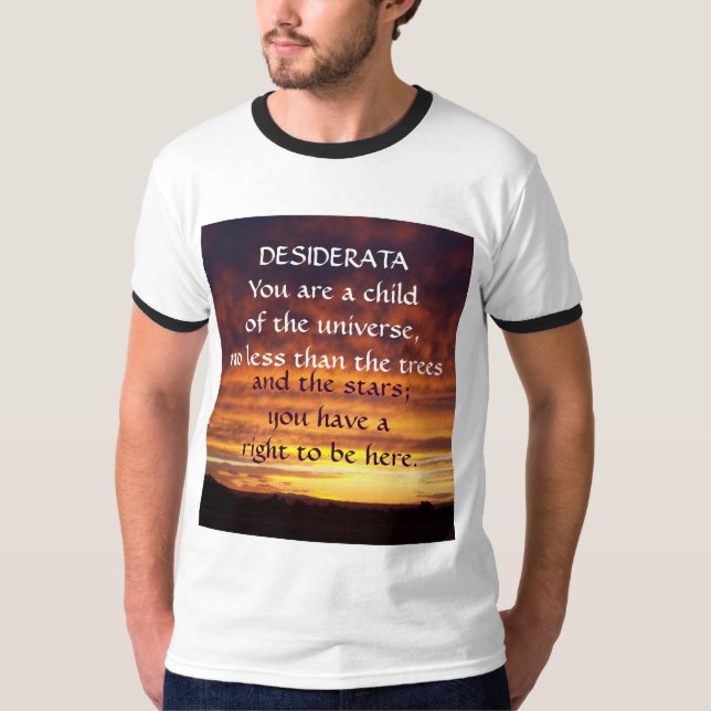 Camiseta DESIDERÁTUMS de la puesta del sol (Anverso)