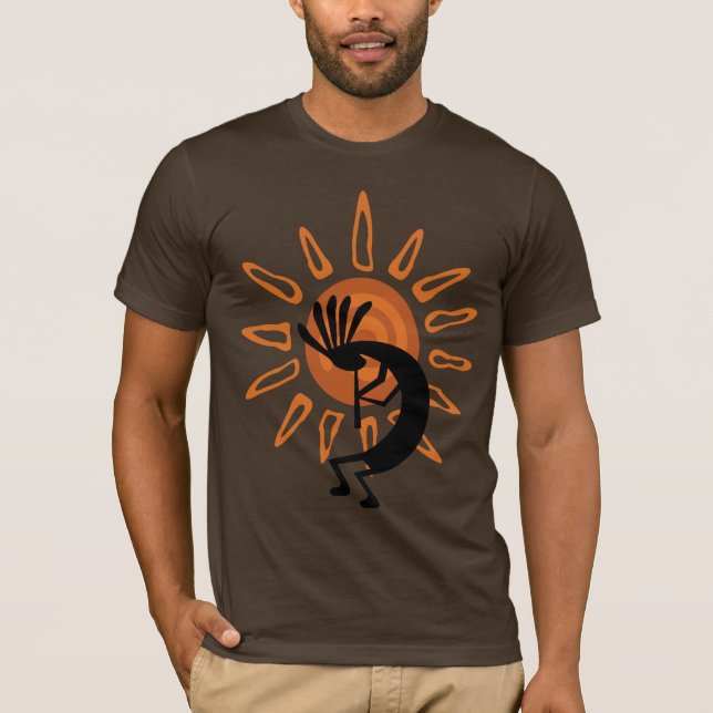 Camiseta Desierto de Kokopelli del suroeste Sun Brown camis (Anverso)