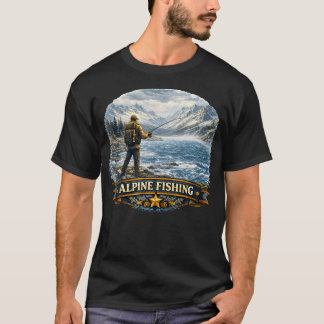 Camiseta Desierto de Montaña Pescador del Lago Alpino
