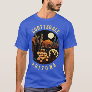 Camiseta Desierto De Scottsdale Arizona En Pintura De Noche