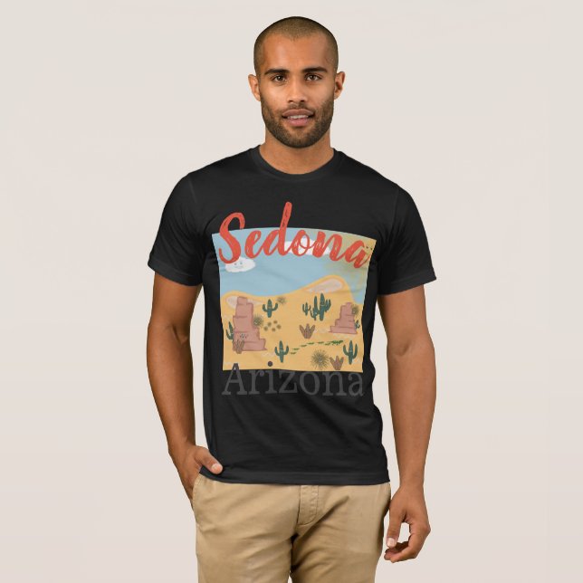 Camiseta Desierto de Sedona Arizona, número 2 masculino (Anverso completo)