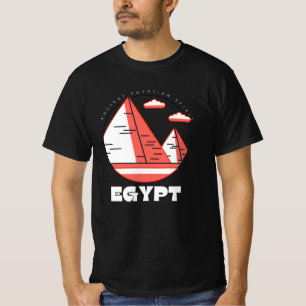 Camiseta Desierto egipcio en camiseta, pirámides en té