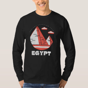 Camiseta Desierto egipcio en camiseta, pirámides en té