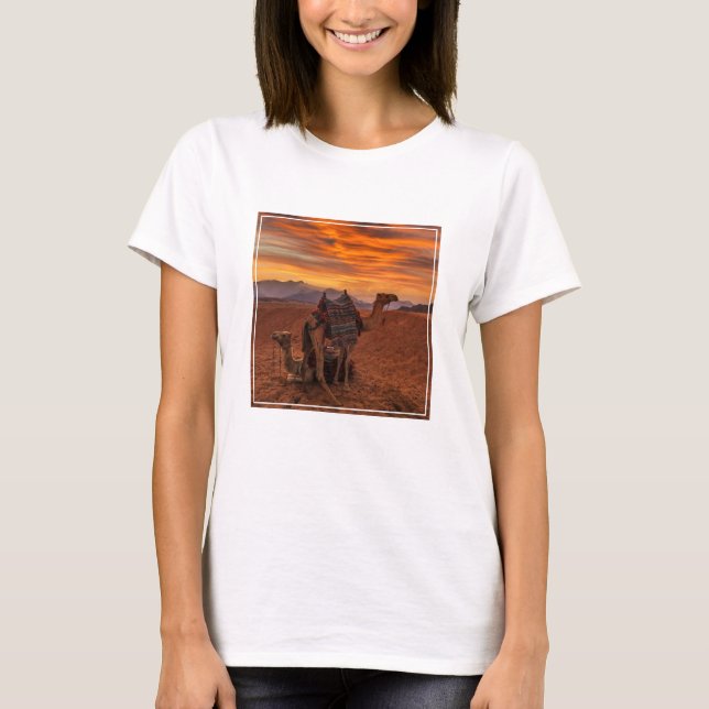 Camiseta Desiertos | Duna de arena de camello de Egipto (Anverso)