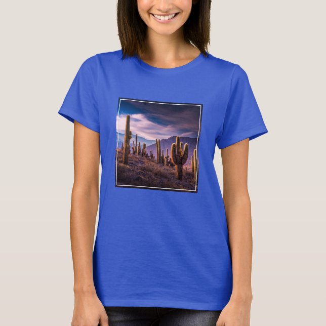 Camiseta Desiertos | Paisaje Cactus Argentina (Anverso)
