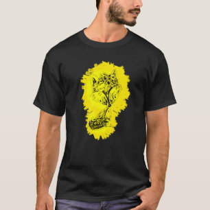 Camiseta Desig de animales de bosque coloridos de zorro Mot