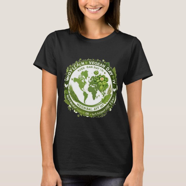 Camiseta Design de T-shirt pour la Journée Mondiale du Véga (Anverso)