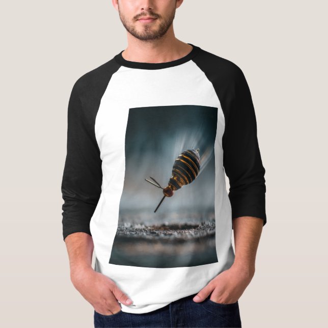 Camiseta Design fléchette abeille vol rapide et précis (Anverso)