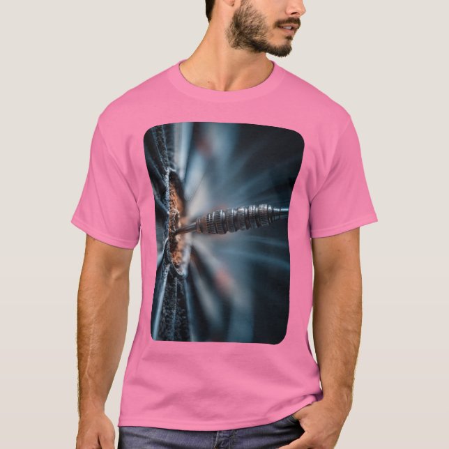 Camiseta Design impact fléchette en plein centre cible (Anverso)