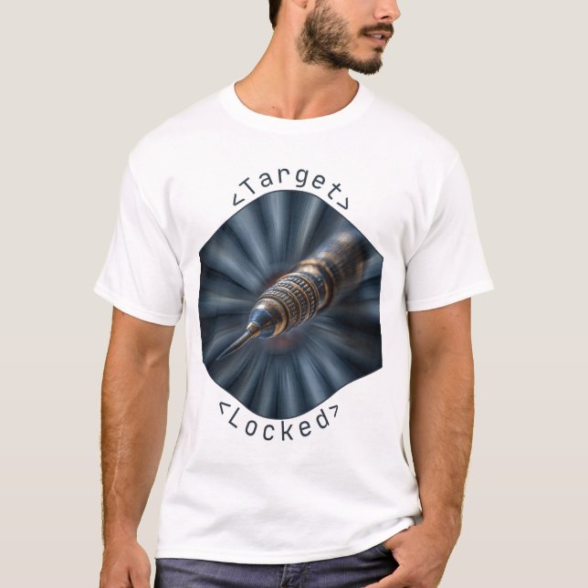 Camiseta Design macro fléchette Target Locked futuriste (Anverso)