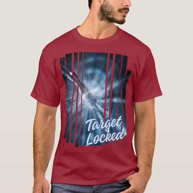 Camiseta Design Target Locked bleu visuel puissant et focus (Anverso)