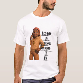 Camiseta Designed By Ancestors,Pixarstyle 3D