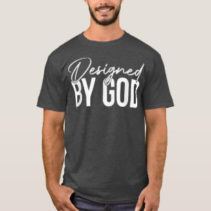 Camiseta Designed By God Religious Gift Funny Christian