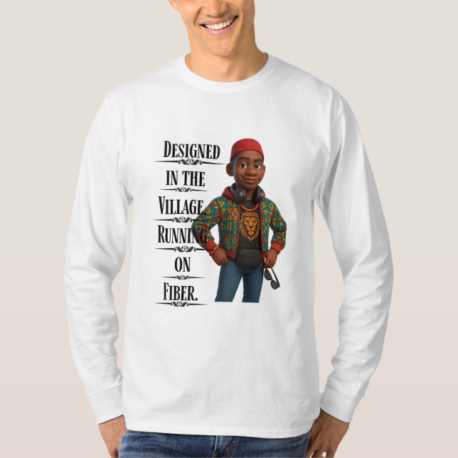 Camiseta Designed In The Village,Pixarstyle 3D (Anverso)