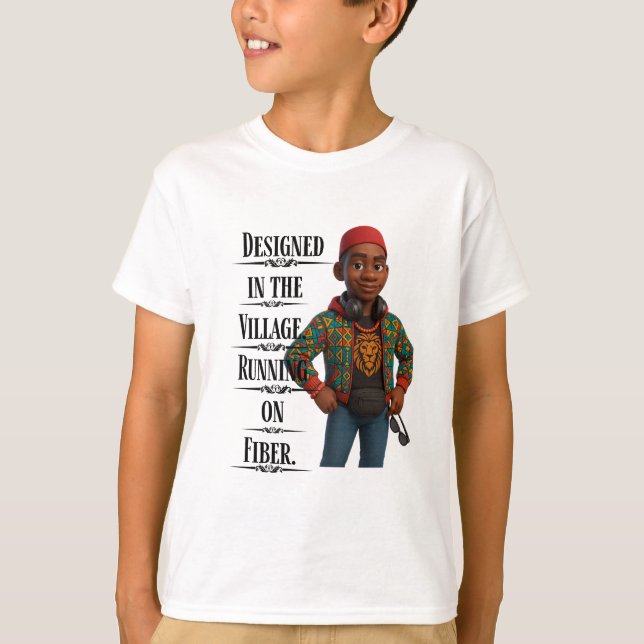 Camiseta Designed In The Village,Pixarstyle 3D (Anverso)