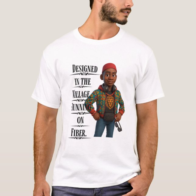 Camiseta Designed In The Village,Pixarstyle 3D (Anverso)