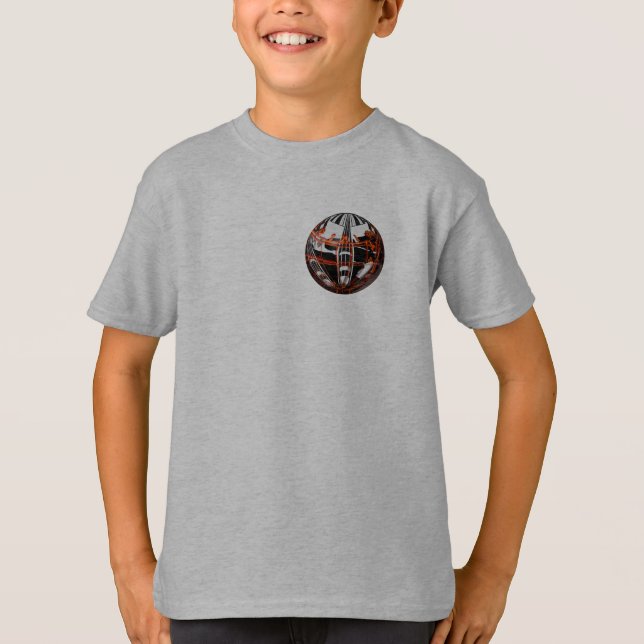 Camiseta Designer Dartboard Globus und 3 Darts (Anverso)