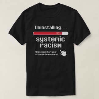Camiseta Desinstalando el Pegatina redondo clásico del raci