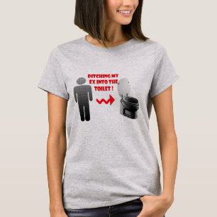 Camiseta Desintegración divertida ex en el retrete