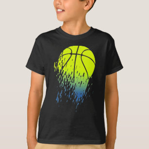 Camiseta Desintegrando el gráfico urbano del baloncesto ver