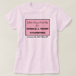 Camiseta Desliz rosa de la Casa Blanca por los indicios de 