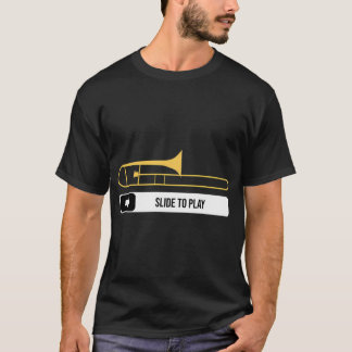 Camiseta Desliza Para Tocar Músico Trombonista Regalo March