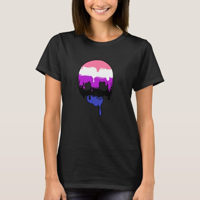Camiseta Deslizamiento del Orgullo de Genderfluido (Anverso)