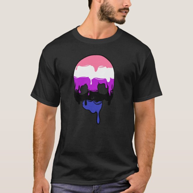 Camiseta Deslizamiento del Orgullo de Genderfluido (Anverso)