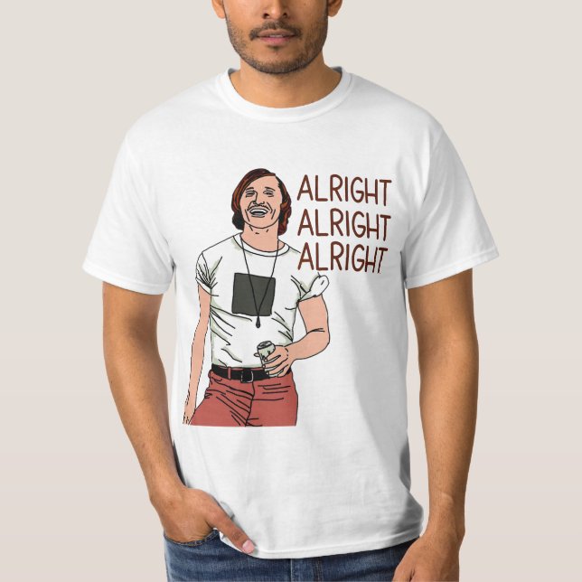 Camiseta Deslumbrado y confuso - Matthew McConaughey - De a (Anverso)