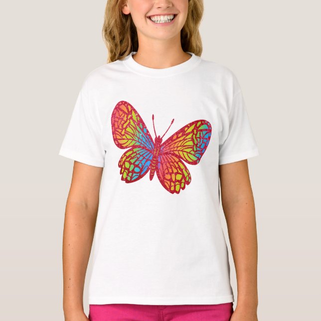 Camiseta Deslumbramiento con el tatuaje de la mariposa arco (Anverso)
